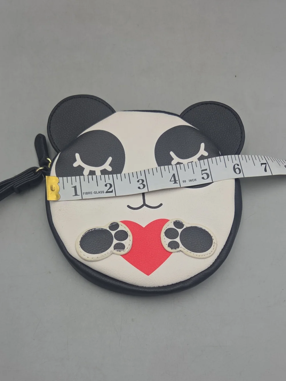 Betsey Johnson Panda Heart Large Coin purse/wristlet